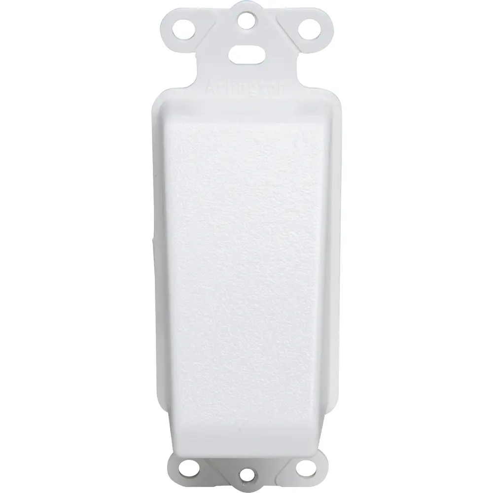 Single-Gang Reversible Low-Voltage Cable Entrance Plate, White