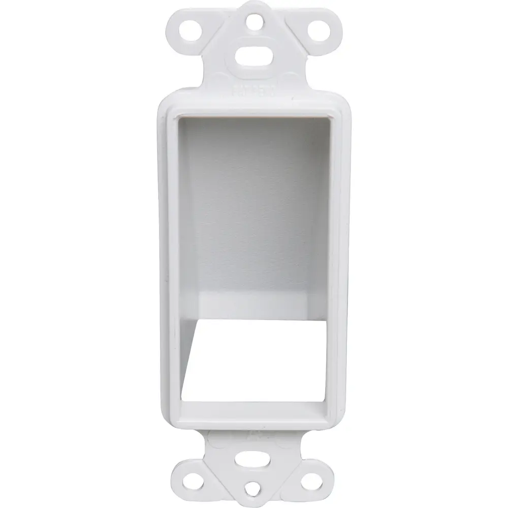 Single-Gang Reversible Low-Voltage Cable Entrance Plate, White
