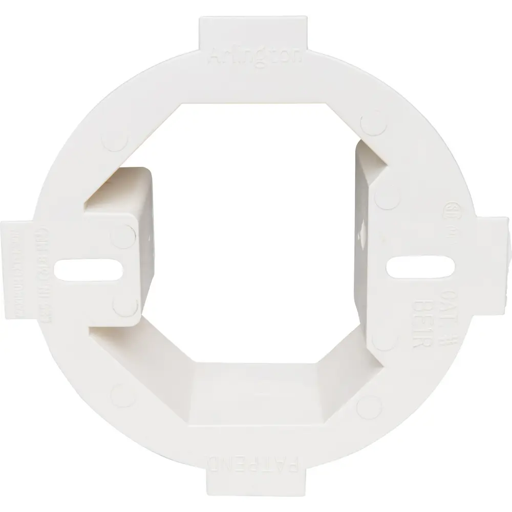 Single-Gang Round Ceiling Box Extender, White