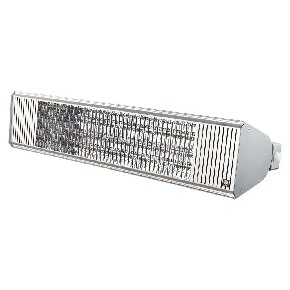 Carbon Fiber Patio Heater, 4000W, Stainless Steel, 208VAC