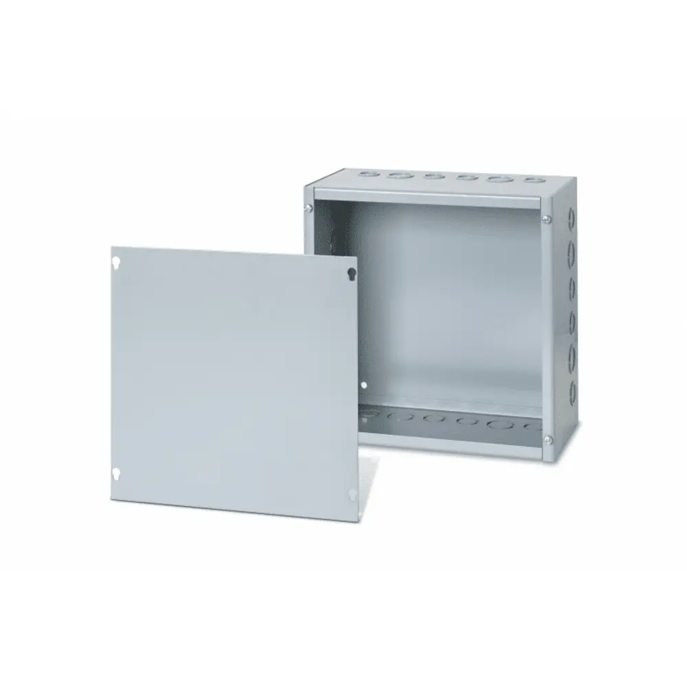 10" x 10" x 4" Screw Cover NEMA 1 Box, Gray