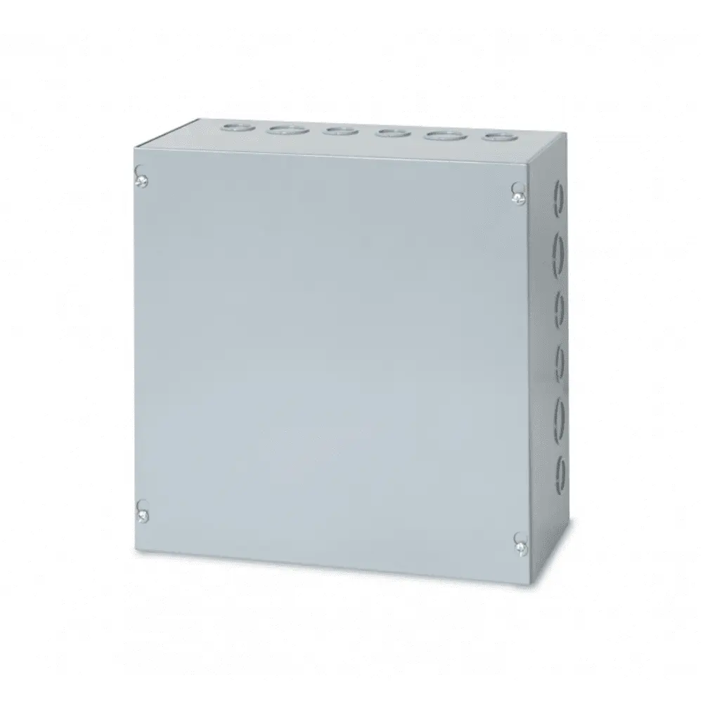 10" x 10" x 4" Screw Cover NEMA 1 Box, Gray